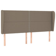 Testiera | Testata ad Orecchio Tortora 203x23x118/128 cm in Tessuto