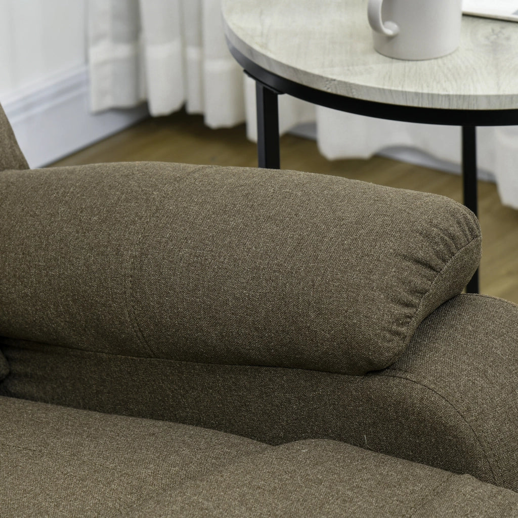 Poltrona Relax Reclinabile Massaggiante ¨C Zephmum ¨C Tessuto Marrone 90x96x98 cm