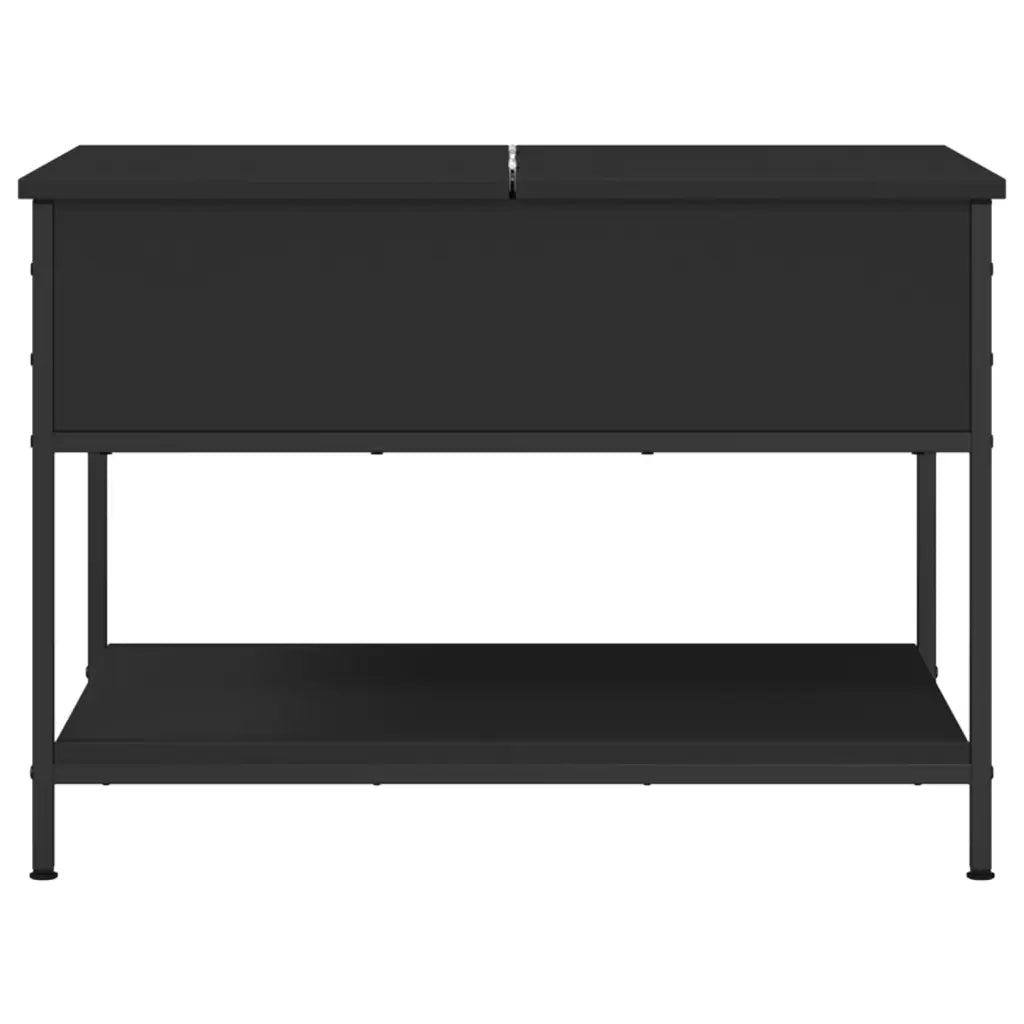 Tavolino da Salotto Nero 70x50x50cm Legno Multistrato Metallo 845341