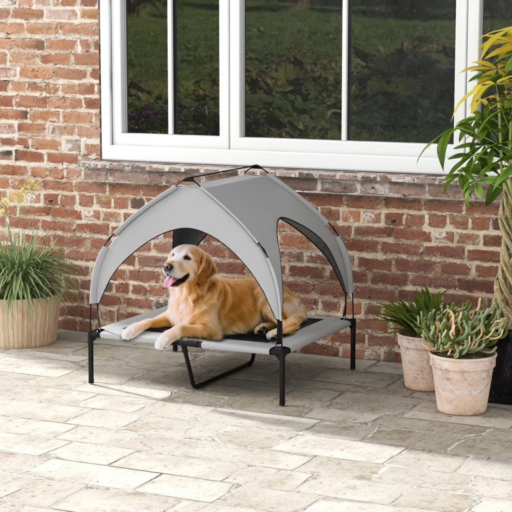 Cuccia per Cane con Tetto ¨C zephmum ¨C Grigio Chiaro 91x76x89 cm