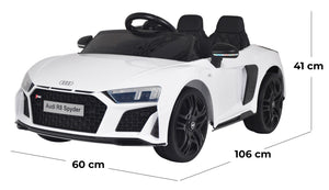 Macchina Elettrica per Bambini 12V con Licenza Audi R8 Spyder Bianca