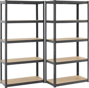 Set di 2 Scaffalature di Stoccaggio per Carichi Pesanti - 180 x 90 x 40 cm, 1750 kg Capacità di Carico - Ideale per Garage, Sottotetto, e Officina