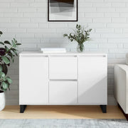 Credenza-Buffet-Armadio da cucina Bianca 101,5x35x70 cm in Legno Multistrato 340298