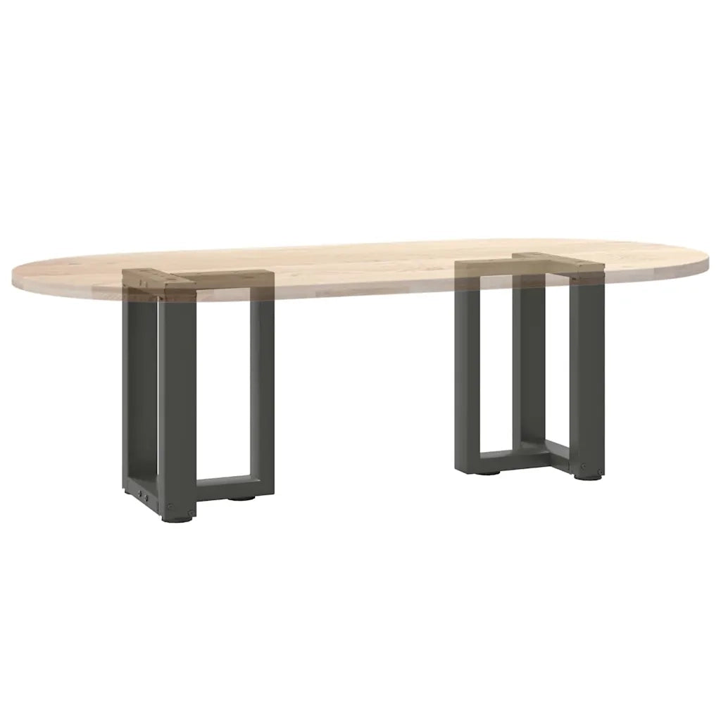 Gambe per Tavolino da Caffè a Forma di T 2 pz Antracite 28x25x(42-43) cm Acciaio 4013022