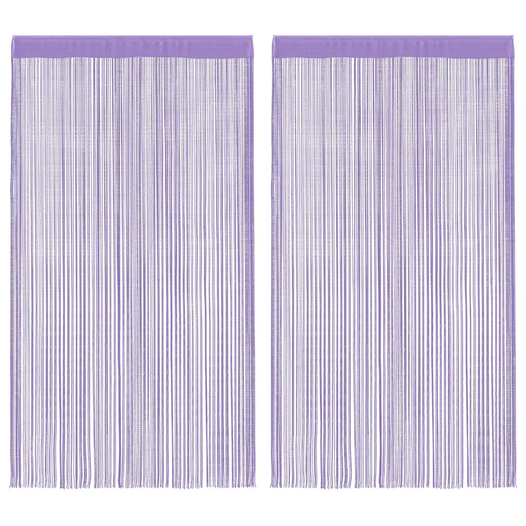 vidaXL Tende a Filo 2 pz Viola 100x250 cm