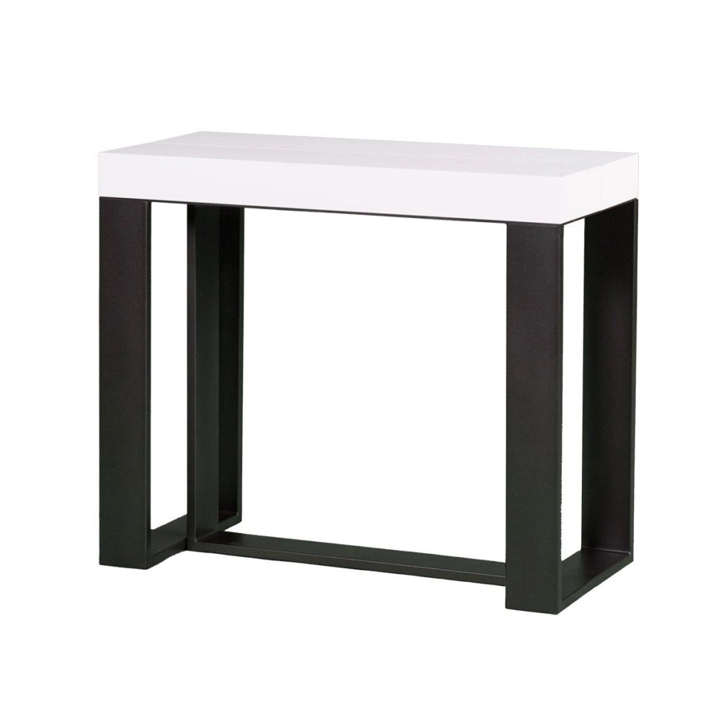Consolle Allungabile 90-300x40x77 cm in Nobilitato Bianco