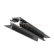 LIVERPOOL RG -  SISTEMA MODULARE SEZIONABILE AD INACASSO E SCOMPARSA PIU DIFFUSORE 20mm RIENTRATO TRASPARENTE COLORE NERO MT 2