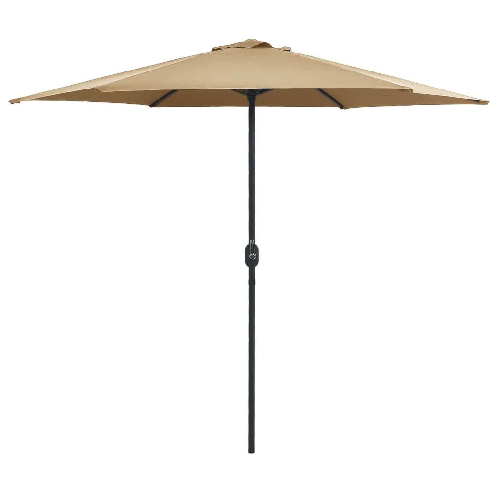Ombrellone da esterno con palo in alluminio 270 x 246 cm color tortora 02_0008290