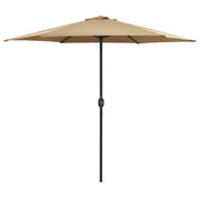 Ombrellone da esterno con palo in alluminio 270 x 246 cm color tortora 02_0008290