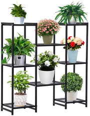 Stand per piante, piattaforma per piante per esterni, piattaforme per fiori con più livelli, stand per piante per interni, sostegno per piattaforma per piante per angoli, soggiorno, balcone, terrazza, giardino