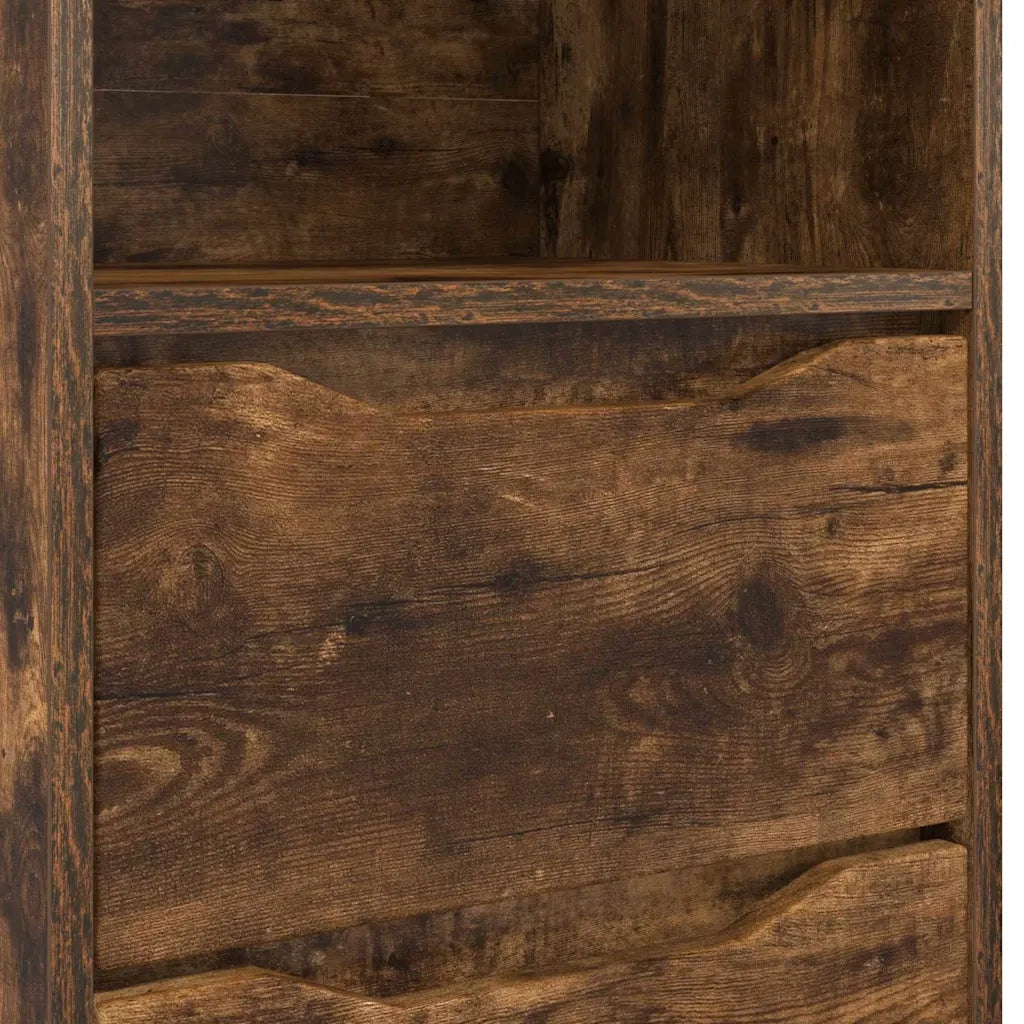 Comodini 2 pcs Rovere fumé 40 x 30 x 467 cm Legno multistrato 888918