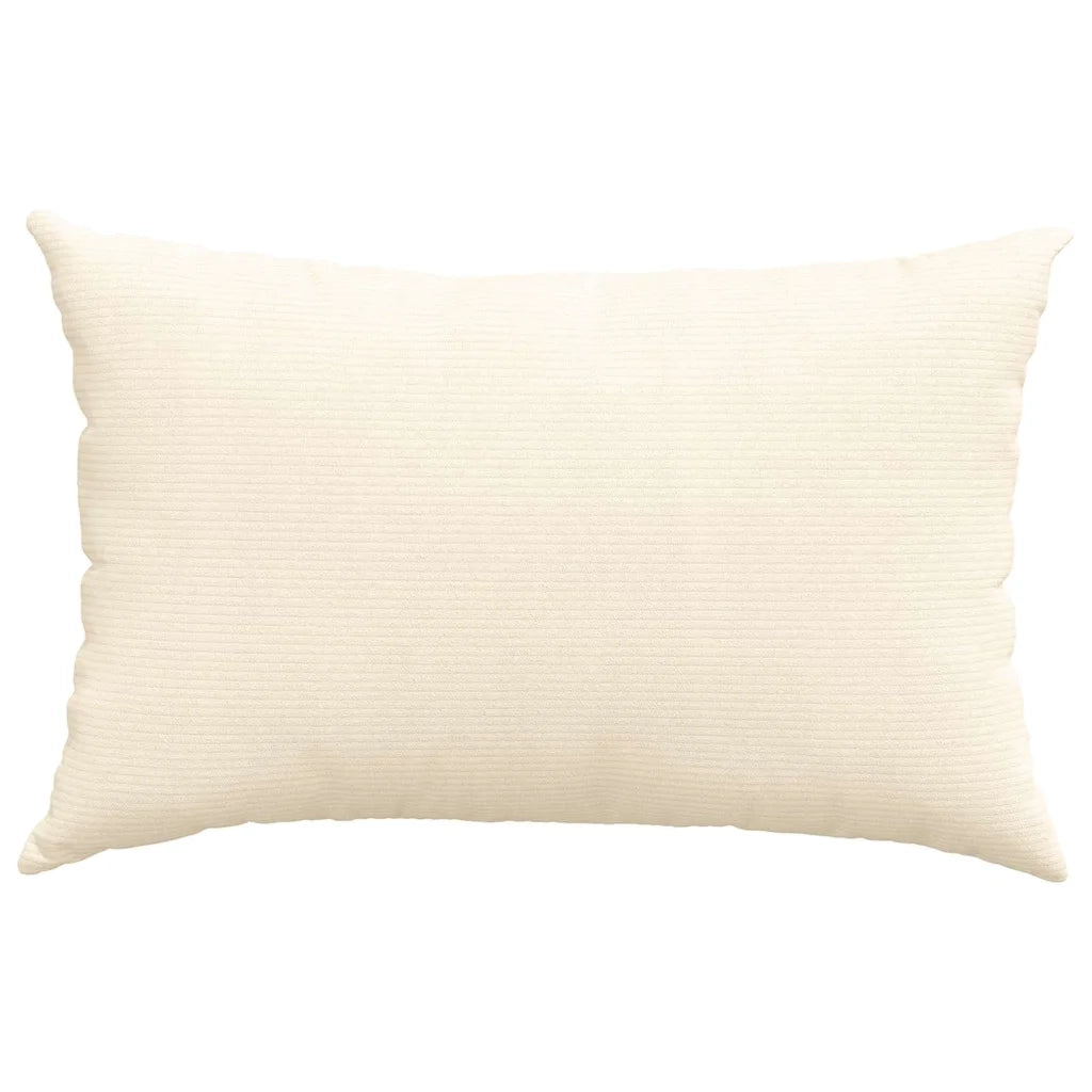 Cuscini da Divano 2 pcs Crema 60 x 40 cm Tessuto in Cords