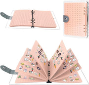 Pennello Standard per Aggiustamento - Badge per Ago in Velluto - Coperchio in PVC Translucido - 350 Ago - Rosa