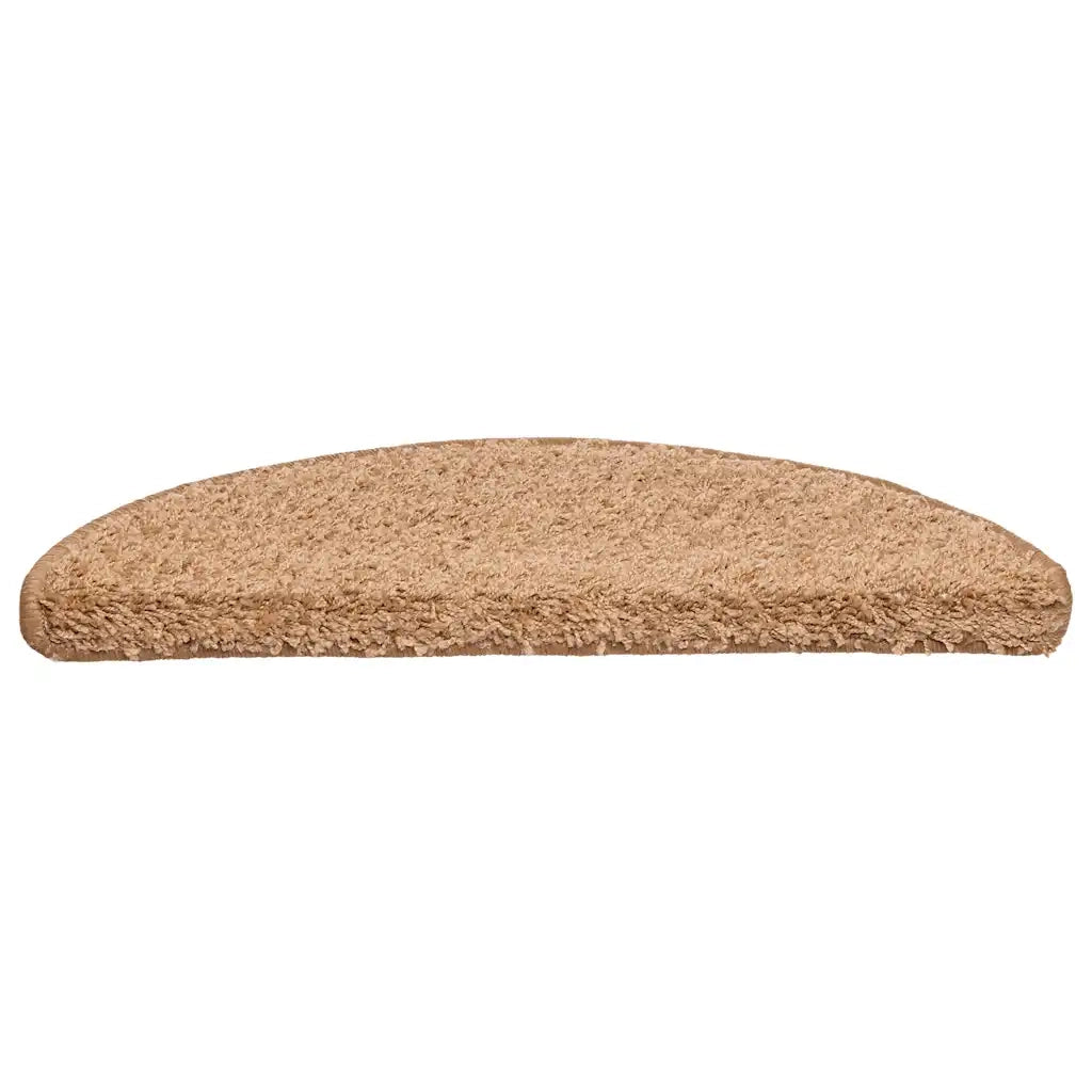 Tappetini per scale 20 pz | Gradini per Scale 56x17x3 cm Beige Semicircolari