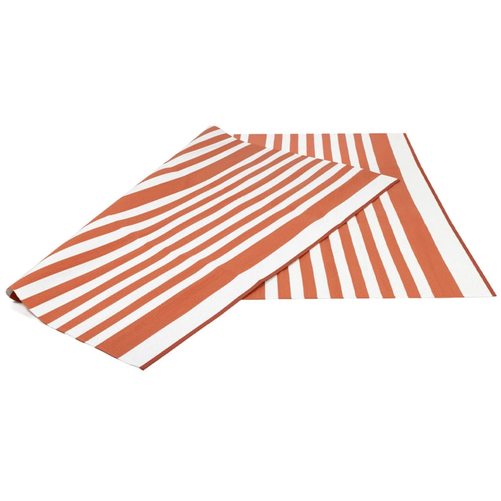 IDMarket - Tappeto per esterni RAYURES terracotta 270 x 370 CM