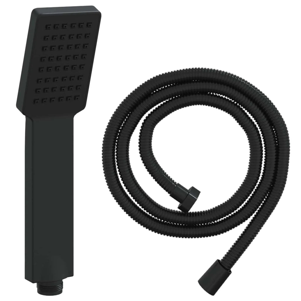 Set di doccia con soffione Nero 150 cm Acciaio Inox CFW4583781