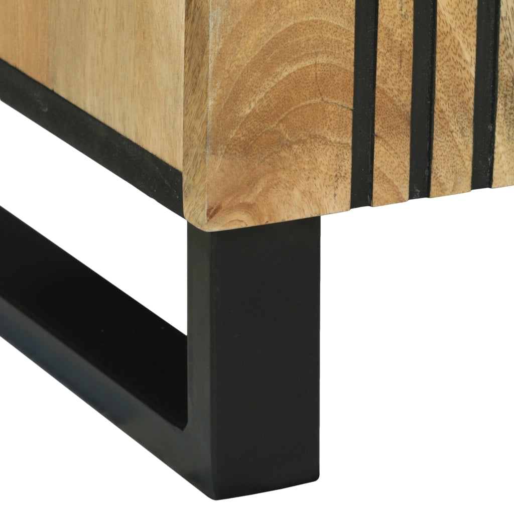 Credenza 90x33.5x75 cm in Legno Massello di Mango