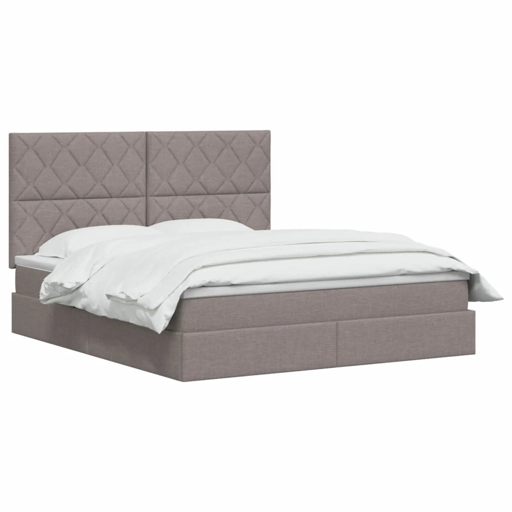 Letto con contenitore LED e materasso Tortora 140 x 200 cm 3460014