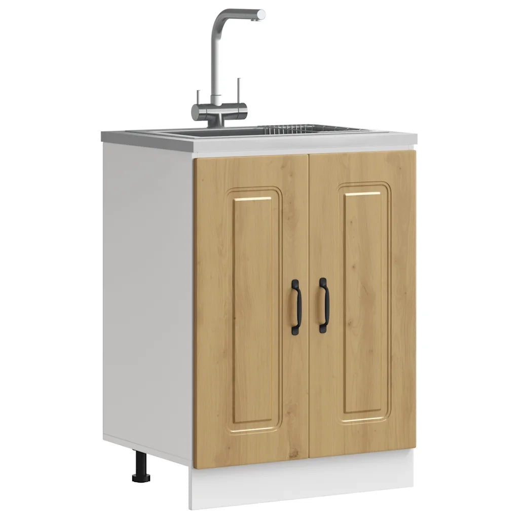 Pensile da cucina | Mobile base lavello Kalmar Rovere Artigianale 60x46x81,5 cm