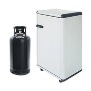 MOBILE PORTA BOMBOLE GAS IN PVC GRIGIO A 1 ANTA CON MANIGLIA E PIEDI ANTISCIVOLO - CM 59x92x39  - CON RIPIANO ALL'INTERNO  - GRA