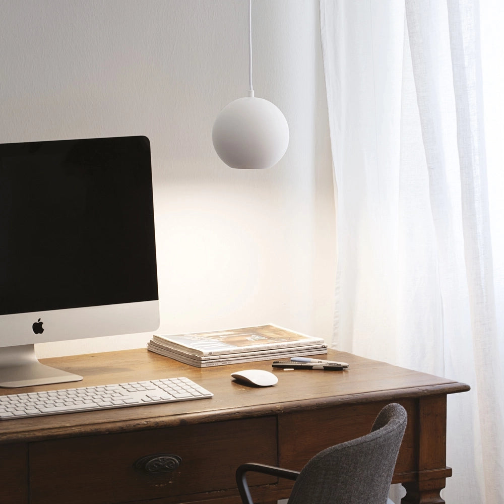 Sospensione Moderna Mr Jack Metallo Bianco 1 Luce 7W 3000K Luce Calda Big