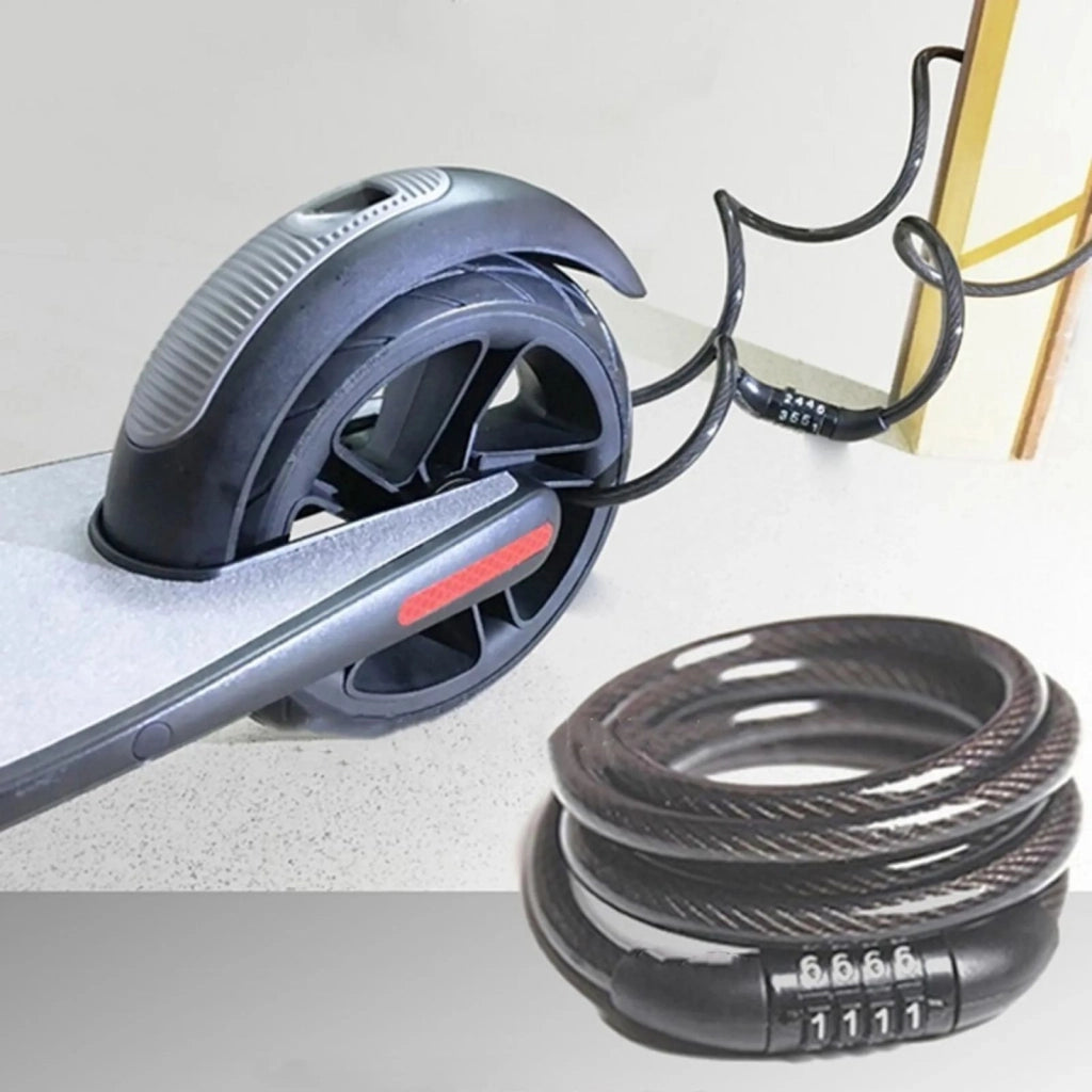 Lucchetto Bicicletta Cavo Acciaio 8x1200 mm Combinazione Fissa | 65347