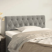 Testiera-Testata Decorativa Grigio Chiaro 100x7x78/88 cm in Velluto
