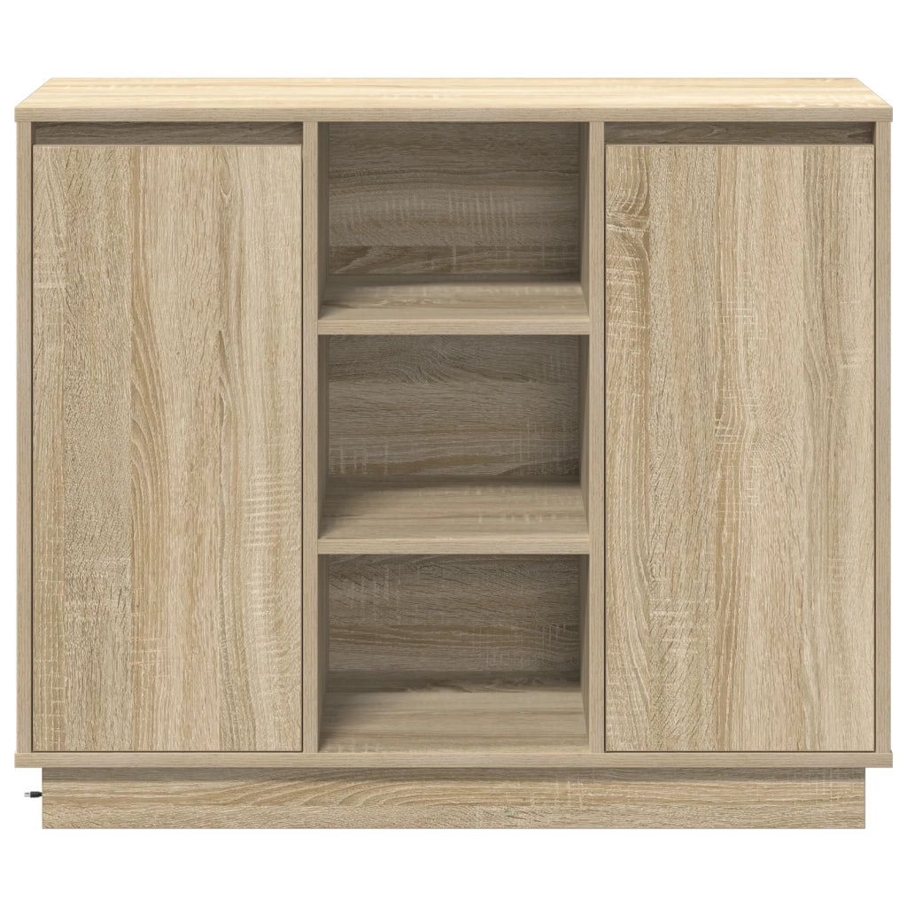 Mobile con LED Rovere Sonoma 90x32x75 cm Legno ingegnerizzato