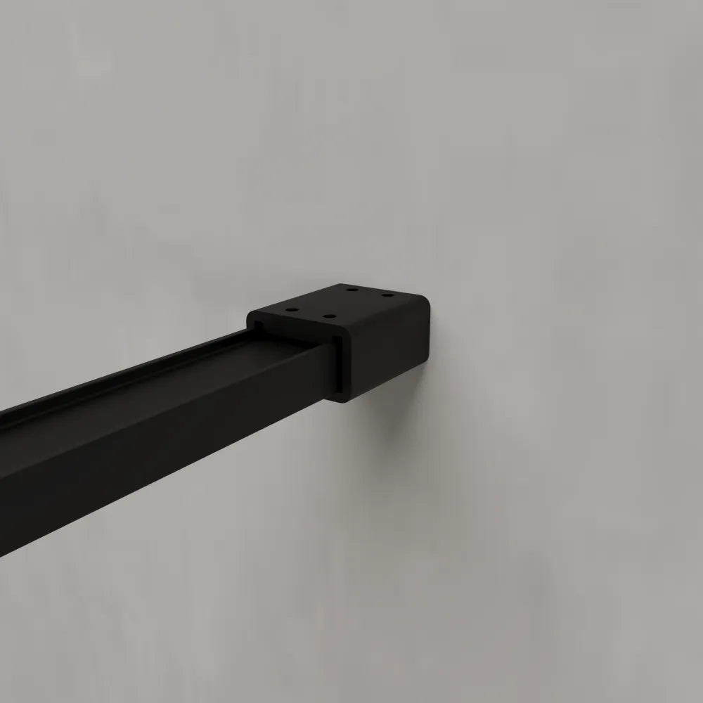Doccia walk-in arco 120cm con profilo nero opaco vetro 8mm trasparente easy clean h200 | Senja