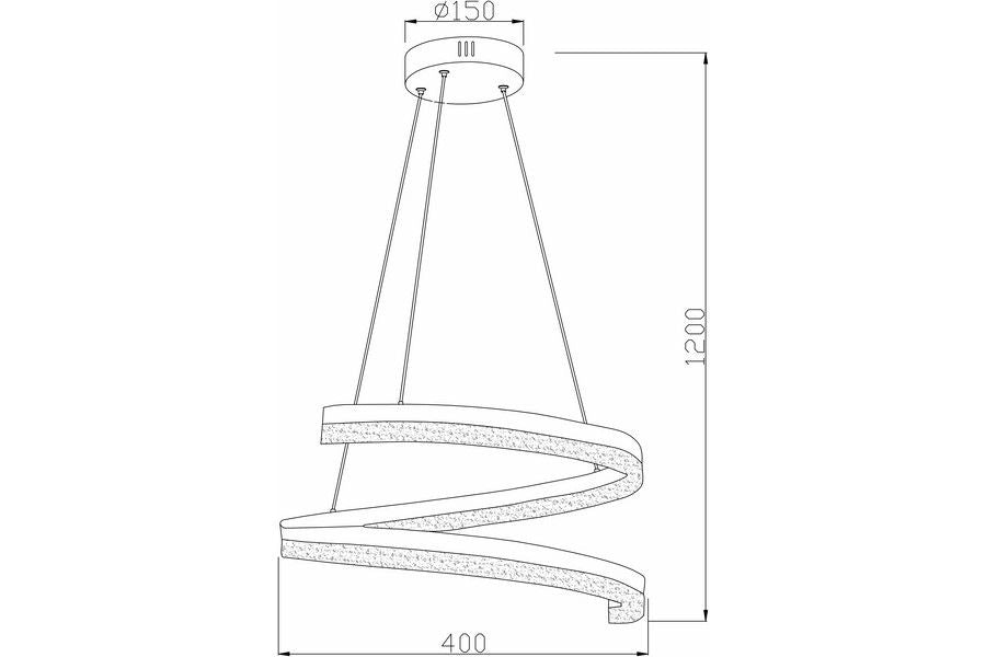 Lampada sospensione nera Monacor Reality LED 28W Ø40