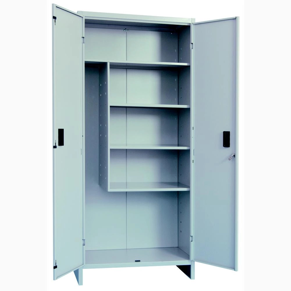Armadio in Lamiera Portascope con Ripiani 80x40x180H cm Grigio RAL 7035