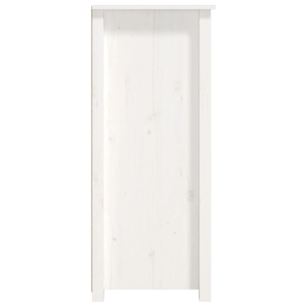 Buffet credenza cassettiera armadio mobile contenitore organizer per cucina soggiorno salotto 83 x 41,5 x 100 cm legno massello di pino bianco 02_0030522