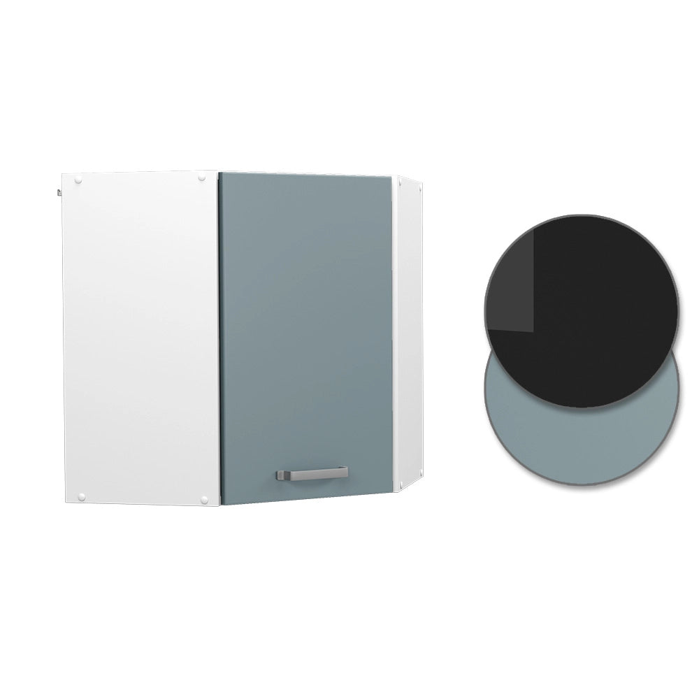 Vicco Mobile angolare da cucina Grigio-blu 57 cm