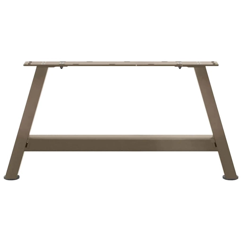 Set di 2 gambe per tavolino da caffè a forma di A 70 x 30 cm con livelli regolabili estetica moderna acciaio nero 02_0057107
