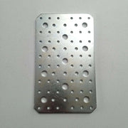 Piastra 4x120x400mm super pesante diritta con angoli smussati zincata bianca
