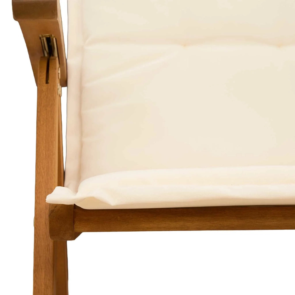 Sedie da giardino reclinabili 3 pz Naturale 42041433