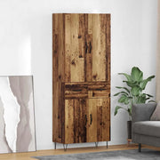 Credenza 2 pcs Legno vecchio Legno ingegnerizzato e vetro 3415745