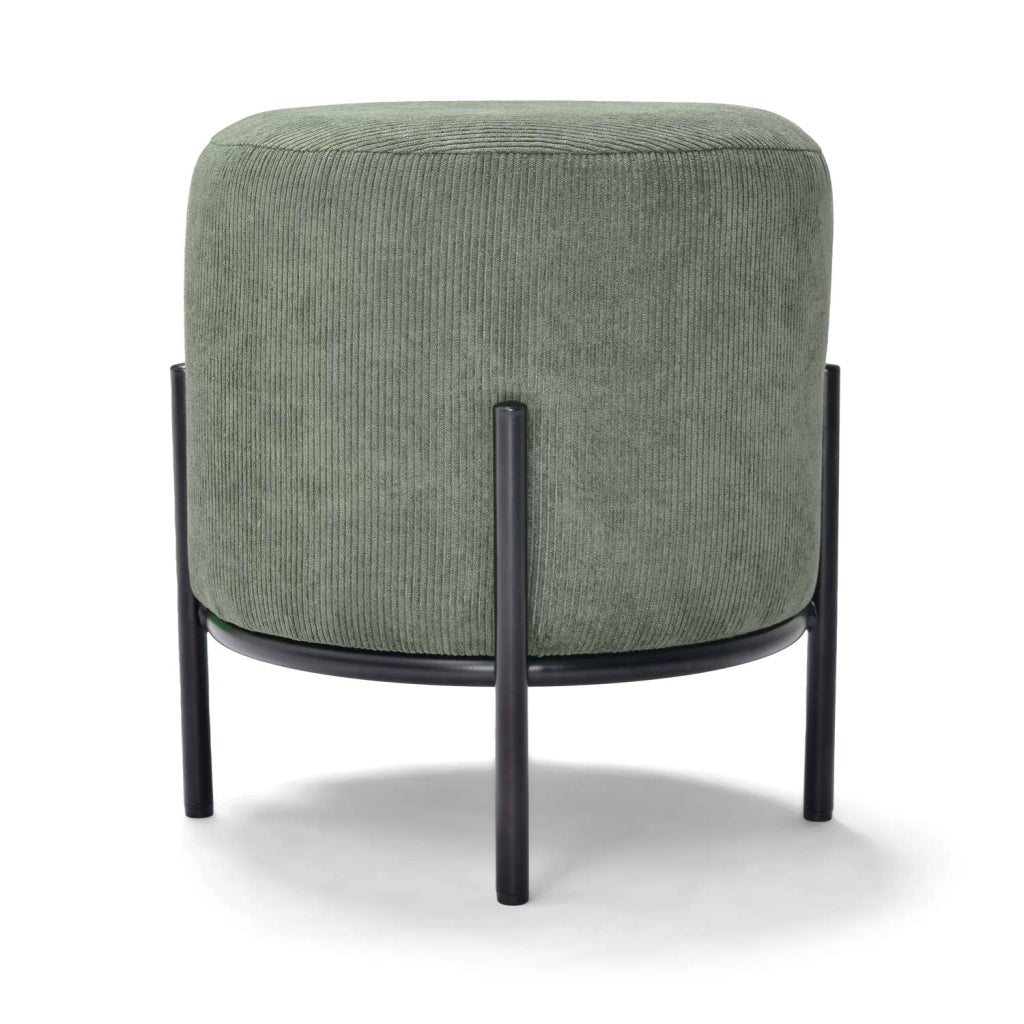 BONN VELVET - Pouf piccolo tondo in velluto a coste