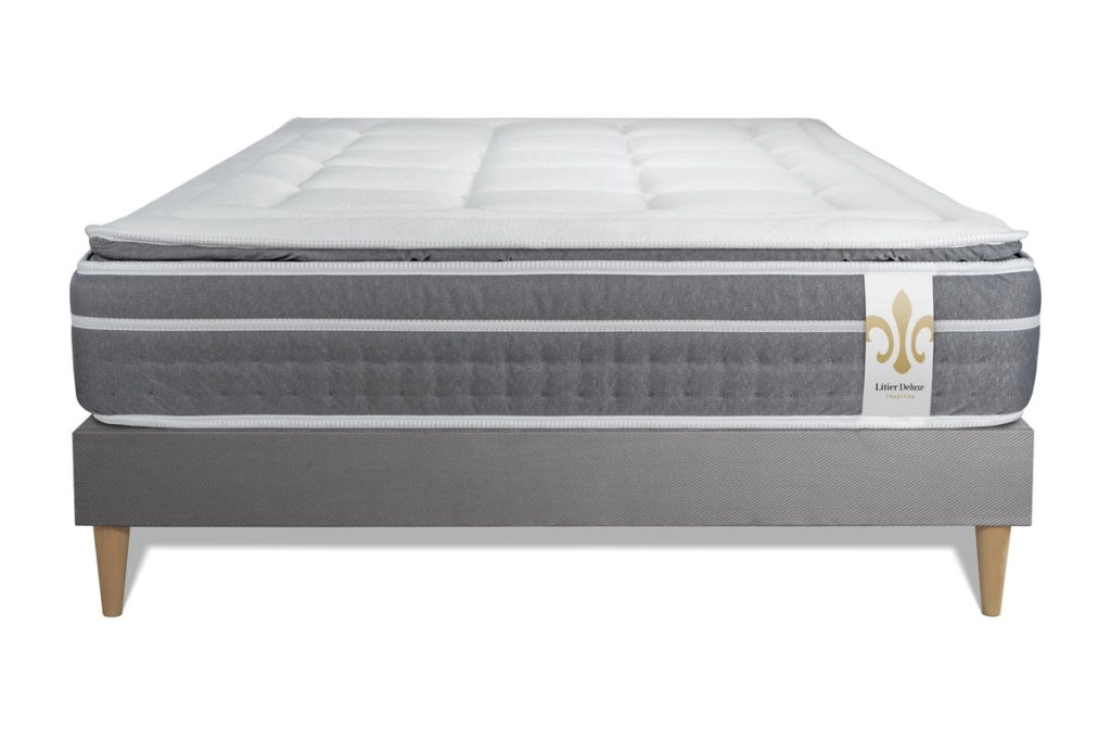 Pacchetto letto completo - Materasso 200x200cm + Box spring con doghe (kit) + 2 cuscini + Piumino - Trente PLUS