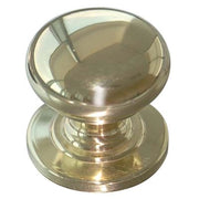 POMOLO OTTONE TORNITO SFERA PIANA 2460 - LUCIDO MM 20X25- 5 pezzi