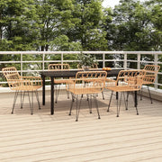 Set da Pranzo da Giardino 7 pz in Polyrattan cod mxl 35569