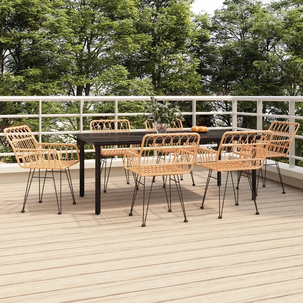 Set da Pranzo da Giardino 7 pz in Polyrattan cod mxl 35569