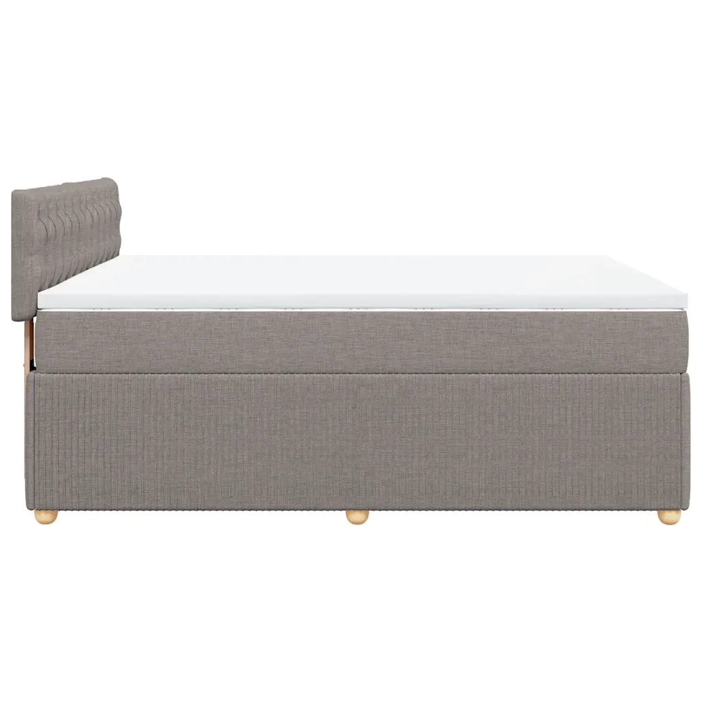 Giroletto a Molle con Materasso Tortora 160x200 cm in Tessuto 3287518