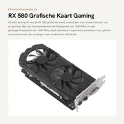 Carta grafica RX 580 per gaming - GPU con due ventilatori - 8 GB di memoria - interfaccia PCI Express 3.0 - adatta a PC gaming - RX580 8G D5