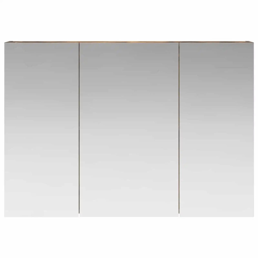 Mobiletto per specchio da bagno Rovere fumé 100 x 14,5 x 70 cm 889123