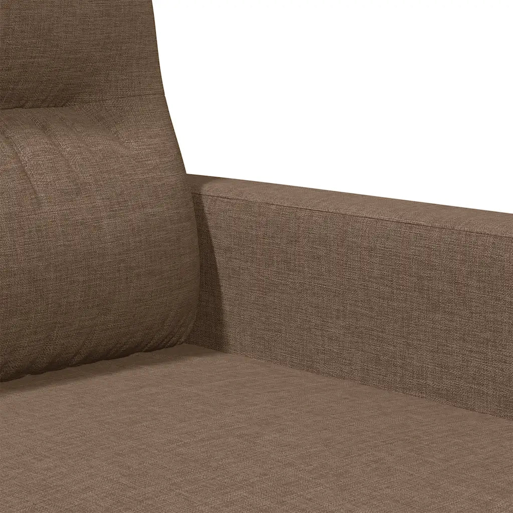 Divano a 2 Posti-Sofa 2 Posti Marrone 140 cm in Tessuto 148093