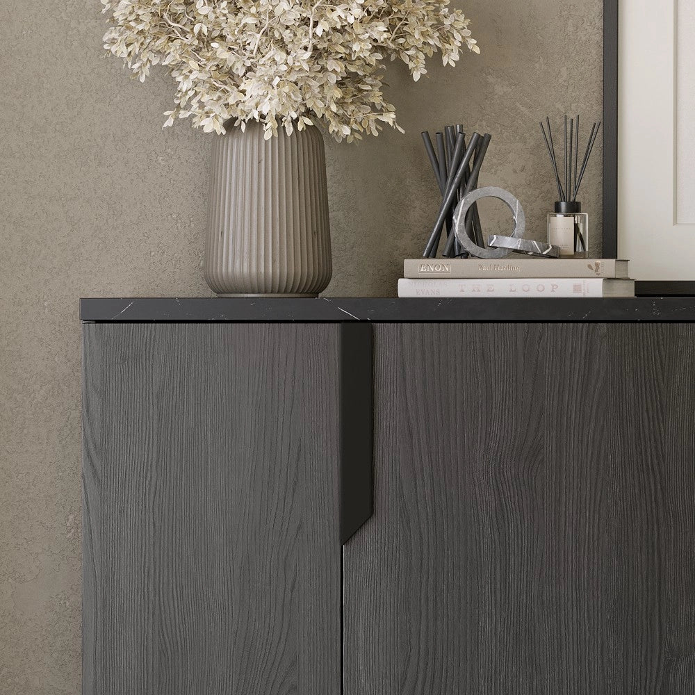 Madia 4 ante palissandro nero Zaira 205x49x83h