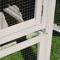 Gabbia per Conigli o Roditori a 2 Piani, con Tetto Bituminato, Vaschetta per Deiezioni, in Legno Massello di Pino, Grigio