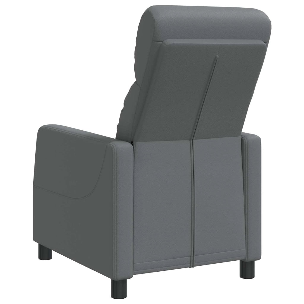 Divano Sedia-Poltrona reclinabile Grigio Similpelle 915019