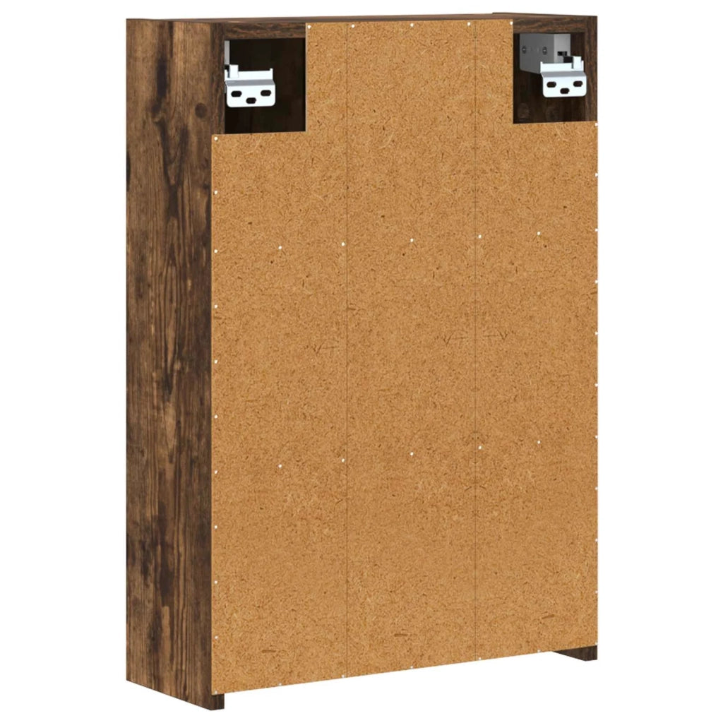 Mobiletto per specchio da bagno Rovere fumé 43 x 16 x 62.5 cm
